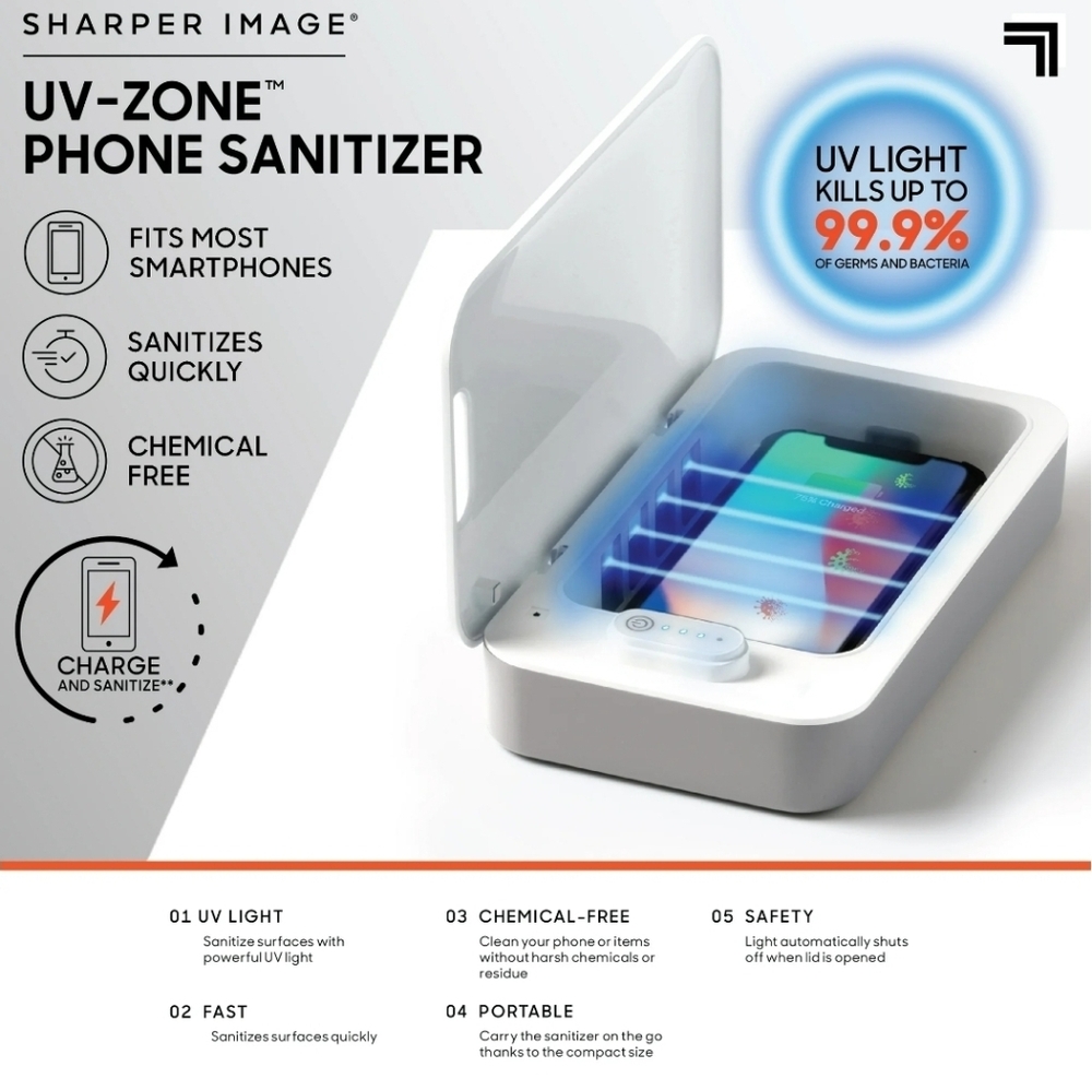 NIB UV Sterilizer Sanitizer Box for ... Phones, Ear Buds,Keys